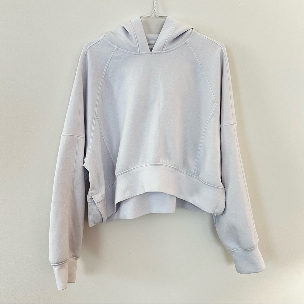 Abercrombie and Fitch YPB Cozy Women's White Cropped Hoodie